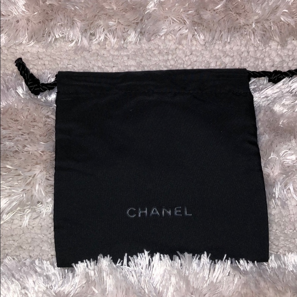 Chanel drawstring jewelry makeup bag